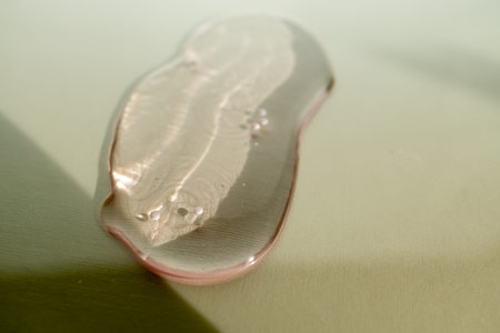 Smear of cosmetic product on a light background
