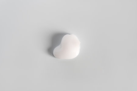 cosmetic smears cream texture on a light backgroundの写真素材