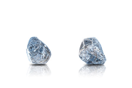 Collection different rocks isolated on white backgroundの写真素材