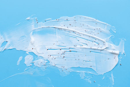 face scrub on a light backgroundの写真素材