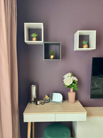 modern living room in a stylish interior of a new apartment with designer renovation. High quality photoの写真素材