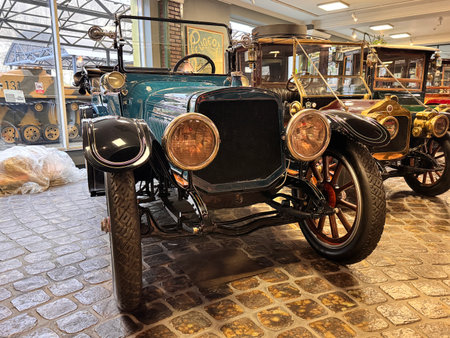 retro cars at the exhibition. High quality photoの写真素材