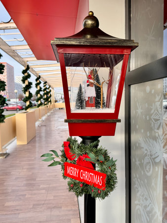 beautiful New Year street decoration. High quality photoの写真素材