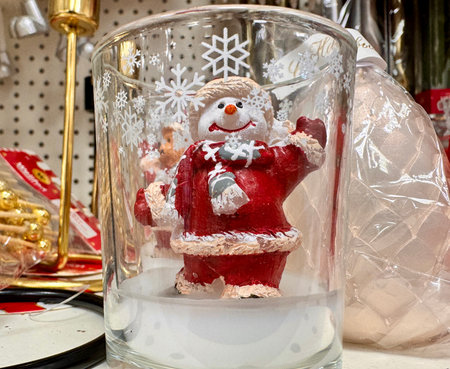 New Year's snowman toy. High quality photoの写真素材