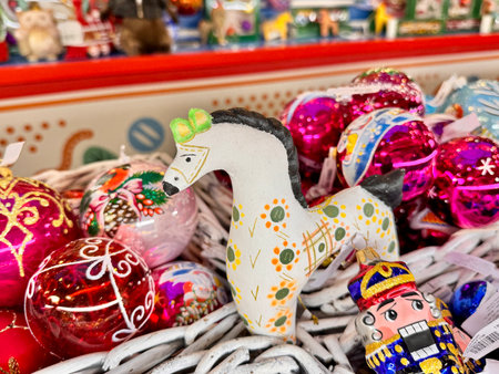 Bright toys are hanging. High quality photoの写真素材