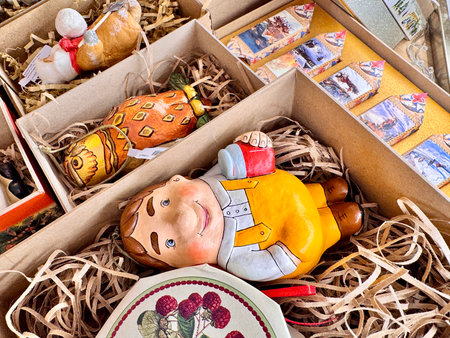 Bright toys are hanging on the tree. High quality photoの写真素材