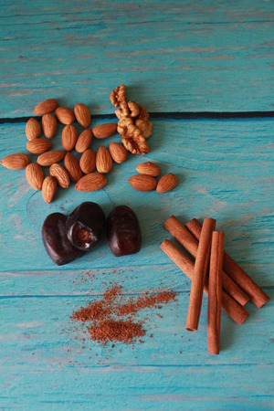 Shabby chic. Vertical photo. Ingredients menu for coffee.の写真素材