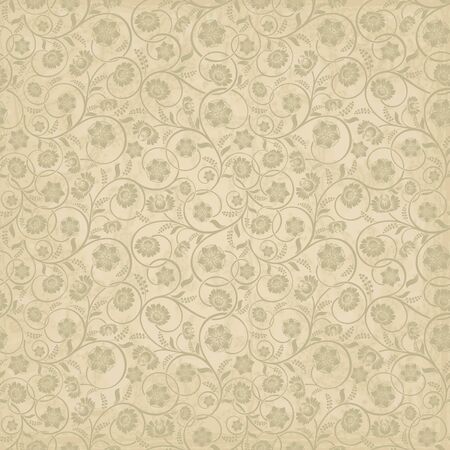 Seamless background with green flowersのイラスト素材