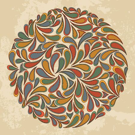 Background in abstract style red, green, orange and brownのイラスト素材