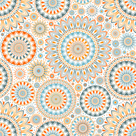 Seamless in Arabic style. East ornament Mandala. It can be used for wallpaper, design wedding invitations, greeting cards.のイラスト素材