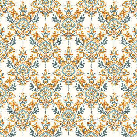 Seamless in Damascus style. Vintage ornament. Use for wallpaper, printing on the packaging paper, textiles.のイラスト素材