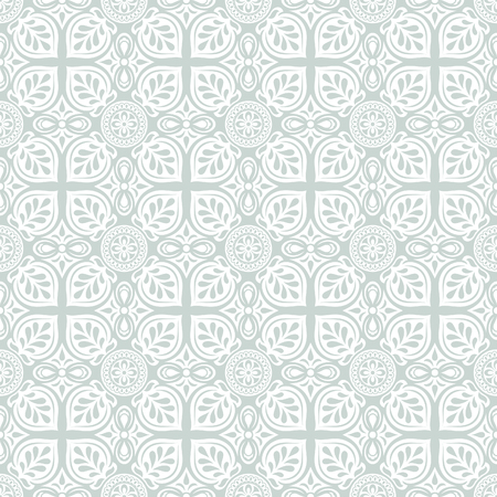 Seamless background of beige and blue color in the style of Damascus. Vintage ornament. Use for wallpaper, printing on the packaging paper, textiles.のイラスト素材