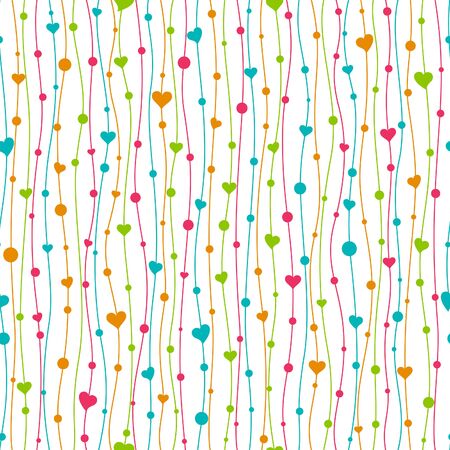 Seamless background with hearts for Valentines and invitation cards. Geometric ornament.のイラスト素材