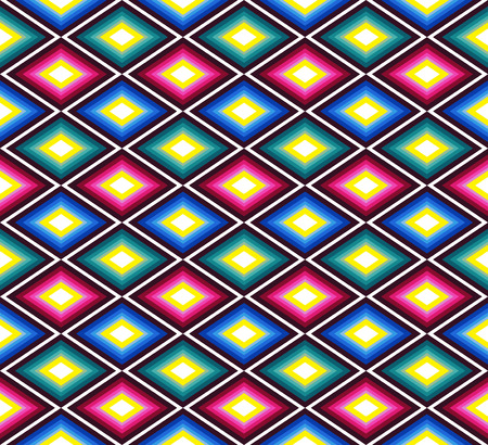 Vector seamless traditional mexican pattern with rhombusesのイラスト素材