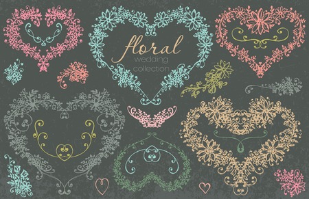 Hand drawn floral wedding and holiday collection.のイラスト素材