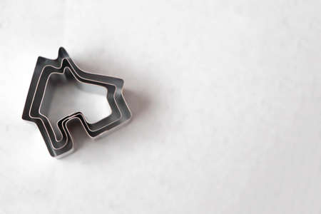 Figurine of a house on a light backgroundの写真素材