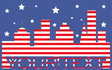 American flag backgroundのイラスト素材