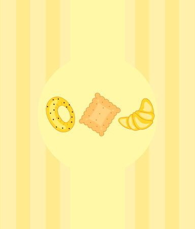 card with baked goodsのイラスト素材