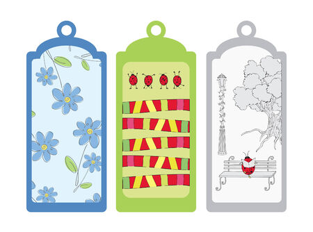 Three bookmarksのイラスト素材