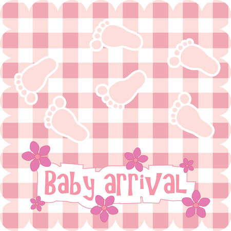   card for baby girlのイラスト素材