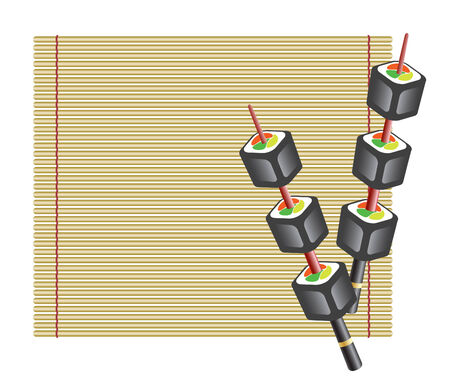   menu for sushi and rollsのイラスト素材