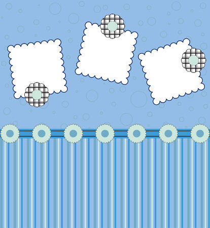 Blue blank cardのイラスト素材