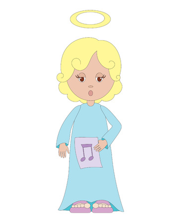 Illustration of angel, isolatedのイラスト素材