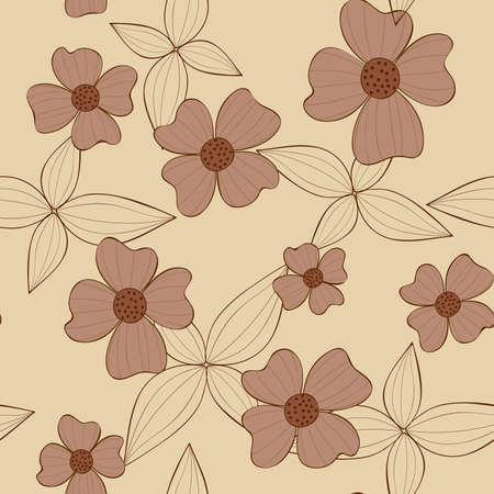 Seamless floral wallpaperのイラスト素材