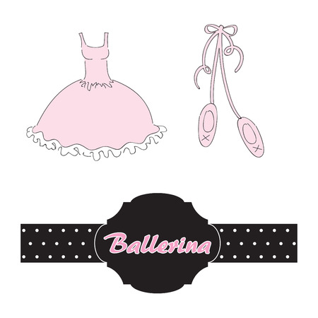 Set for ballerina.  illustrationのイラスト素材