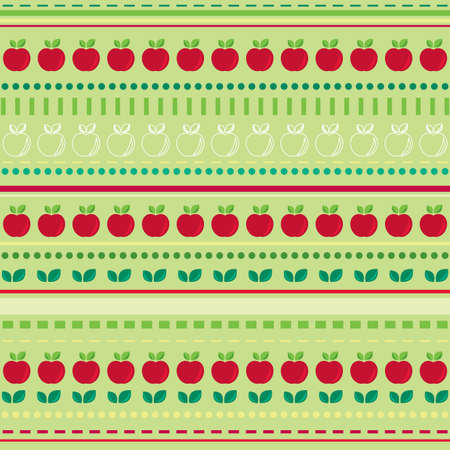 Seamless fruit wallpaper. Appleのイラスト素材