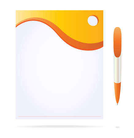Vector blank paper and a pen. EPS 10のイラスト素材