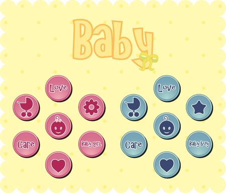 Baby buttonsのイラスト素材