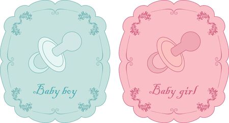 Vector illustration of baby cardのイラスト素材