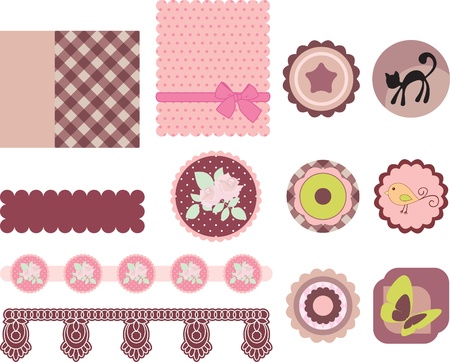 Digital scrapbookingのイラスト素材