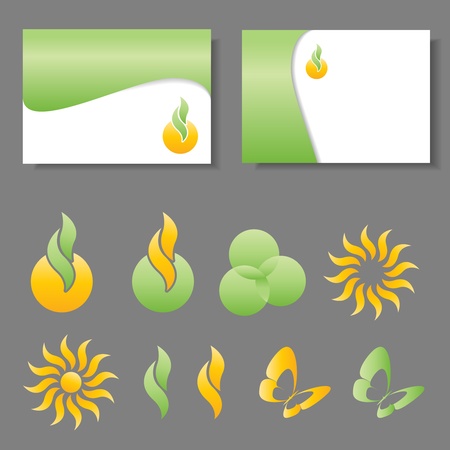 Business cards with variety of elements to put inのイラスト素材