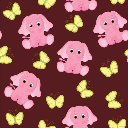 Seamless baby animal backgroundのイラスト素材