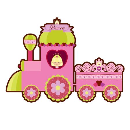 Pink princess trainのイラスト素材