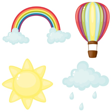 Sky set  Cartoon illustrationのイラスト素材