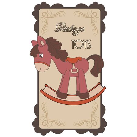 Vintage label for toysのイラスト素材