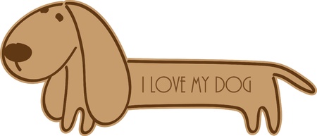 Isolated brown dog sign design のイラスト素材