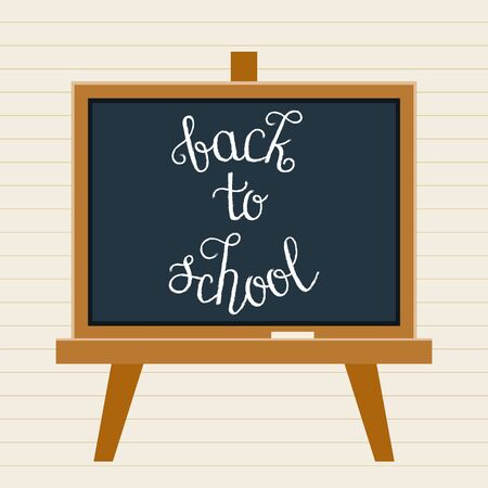 Back to school inspirational quote. Vector hand lettering. School blackboard vector illustrationのイラスト素材