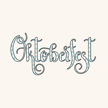 Hand lettering "Oktoberfest". Vector art.のイラスト素材