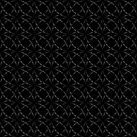 Dark intricate raster seamless pattern. Digitally generated black and white grid seamless pattern with unusual 3D texture, that is visible on a close view. Can be used as web background.の写真素材