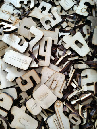 Details made by laser cutting. Processing of wood waste.のeditorial素材