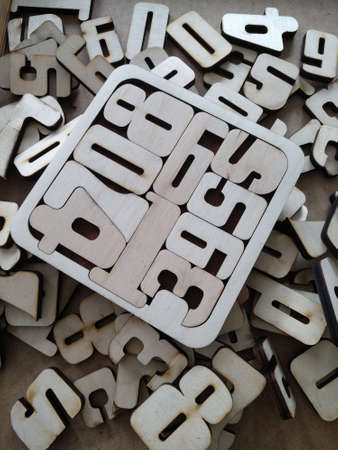 Production of toys from wood waste. Laser cutting of plywood.のeditorial素材