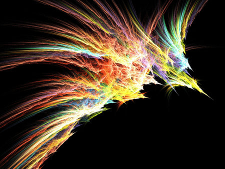 Abstract background, colored fantastic texture, unique art illustration, fractal for graphic design projects. High quality illustration.の写真素材