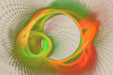 abstract background, unique 3D illustration, multicolored fractal composition for graphic and design...