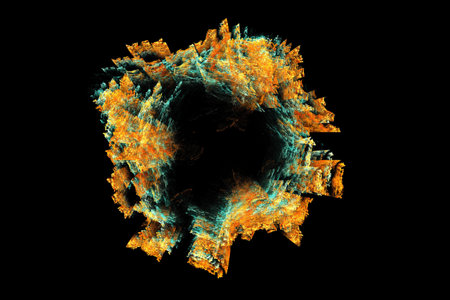 abstract background, 3D illustration, multicolored fractal unique composition for graphic and design...