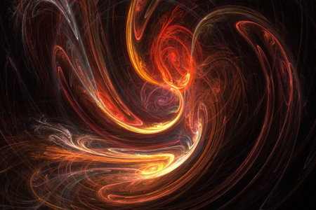 abstract background, 3D illustration, multicolored fractal unique composition for graphic and design...