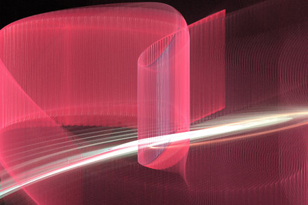 abstract background, 3D illustration, rendering red pink black multicolored fractal unique...